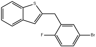 1034305-17-3  2-(5-溴-2-氟芐基)苯并噻吩  Benzo[b]thiophene, 2-[(5-broMo-2-fluorophenyl)Methyl]- 