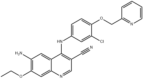 848139-78-6  6-氨基-4-(3-氯-4-(吡啶-2-取代甲氧基)苯胺)-7-乙氧基喹啉-3-甲腈