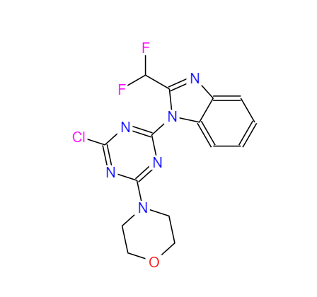 CAS：475111-38-7，4-(4-氯-6-(2-(二氟甲基)-1H-苯并[d]咪唑-1-基)-1,3,5-三嗪-2-基)嗎啉 