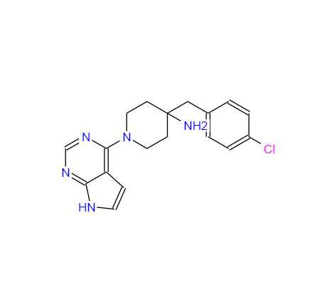 CAS：885499-61-6，4-Piperidinamine, 4-[(4-chlorophenyl)methyl]-1-(7H-pyrrolo[2,3-d]pyrimidin-4-yl)- 