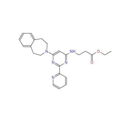 CAS：1373423-53-0，N-[2-(2-吡啶基)-6-(1,2,4,5-四氫-3H-3-苯并氮雜卓-3-基)-4-嘧啶基]-BETA-丙氨酸乙酯 