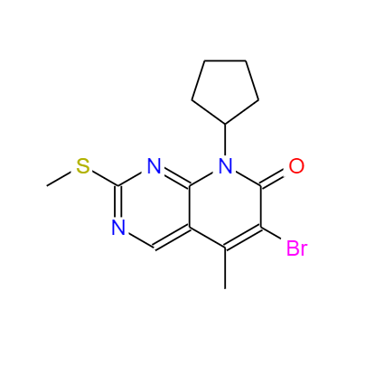 CAS：362656-25-5，6-溴-8-環(huán)戊基-5-甲基-2-甲硫基-8H-吡啶并[2,3-d]嘧啶-7-酮