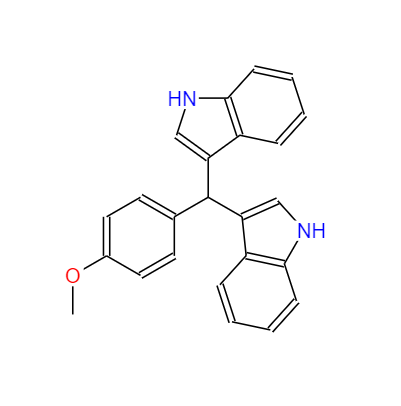 CAS：33985-68-1，3,3'-((4-甲氧基苯基)亞甲基)雙(1H-吲哚) 