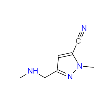 CAS：1454852-76-6，1-甲基-3-((甲基氨基)甲基)-1H-吡唑-5-甲腈 