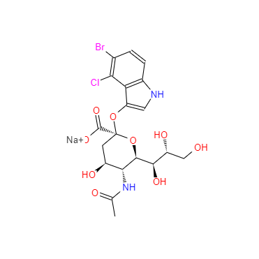 CAS：160369-85-7，5-溴-4-氯-3-吲哚基-α-D-N-乙酰基神經(jīng)氨酸鈉鹽 