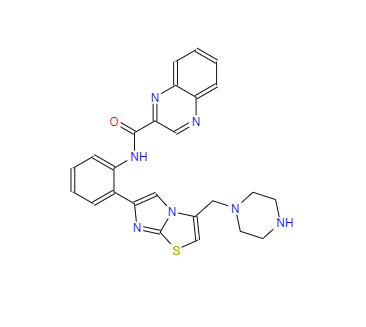 CAS：925434-55-5，N-[2-[3-(1-哌嗪甲基)咪唑并[2,1-b]噻唑-6-基]苯基]-2-喹噁啉羧酰胺