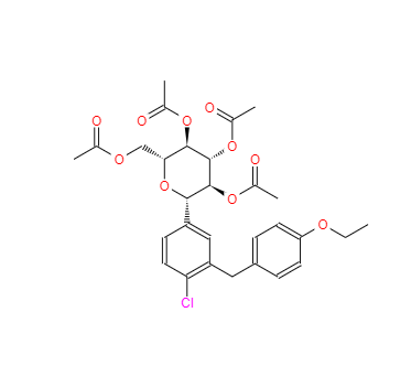 CAS：461432-25-7，2-氯-5-(2,3,4,6-四-O-乙酰基-β-D-吡喃葡萄糖-1-基)-4'-乙氧基二苯甲烷 