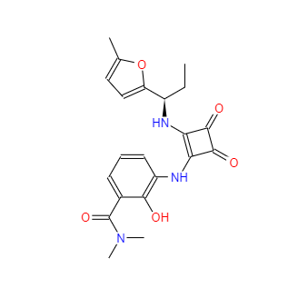 CAS：473727-83-2，3-[[3-[(二甲基氨基)羰基]-2-羥基苯基]氨基]-4-[[(R)-1-(5-甲基呋喃-2-基)丙基]氨基]-3-環(huán)丁烯-1,2-二酮