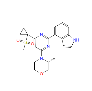CAS：1233339-22-4，4-[4-[(3R)-3-甲基-4-嗎啉基]-6-[1-(甲基磺酰基)環(huán)丙基]-2-嘧啶基]-1H-吲哚