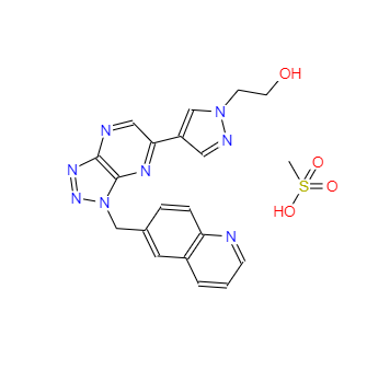 CAS：956906-93-7，4-[1-(6-喹啉基甲基)-1H-1,2,3-三唑并[4,5-b]吡嗪-6-基]-1H-吡唑-1-乙醇甲磺酸鹽