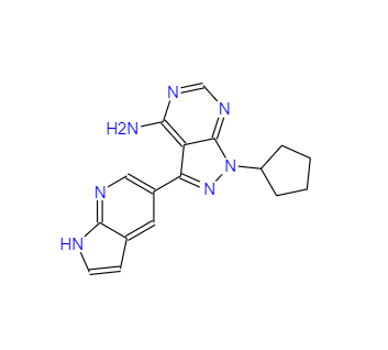 CAS：1092788-83-4，1-環(huán)戊基-3-(1H-吡咯并[2,3-B]吡啶-5-基)-1H-吡唑并[3,4-D]嘧啶-4-胺