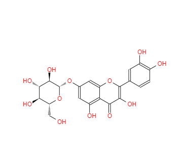 CAS：491-50-9，槲皮素-7-O-葡萄糖苷；槲皮素-7-O-β-D-葡萄糖苷